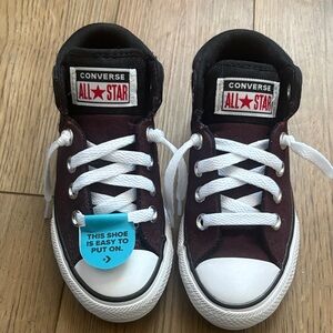 Converse Kids' Burgundy and White Sneakers